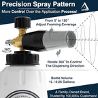 DBR Tech® Foam Cannon for Pressure Washer | Pro-Grade, 1.1mm Orifice, 1000-4000 PSI, Grey
