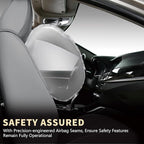 FLORICH Car Seat Covers Front Seats, Luxury Waterproof Faux Leather Seat Covers Cushion, Car Seat Protectors Universal Fit for Most 5 Seats Vehicles - Gray