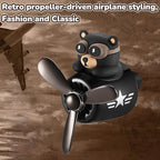Tallew Car Air Freshener Cute Bear Car Vent Clip Diffuser with Rotating Propeller Outlet Vent 2.5" x 2.4" x 2.1" Easy to Install Included 2 Scents Aroma Tablets Aromatherapy Ornament Auto Accessories