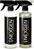 Nexgen Car Leather Cleaner and Conditioner Set - Quick Spray Car Seat Conditioner and Leather Restorer - Gentle Liquid Formula, Multi-Purpose Cleaner for Cars, Couch, Boots, Purses, and More