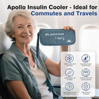 apollo walker Insulin Cooler Travel Case Diabetic Medication Cooler with Ice Packs and Insulation Liner Insulin Cooler Travel case TSA Approved
