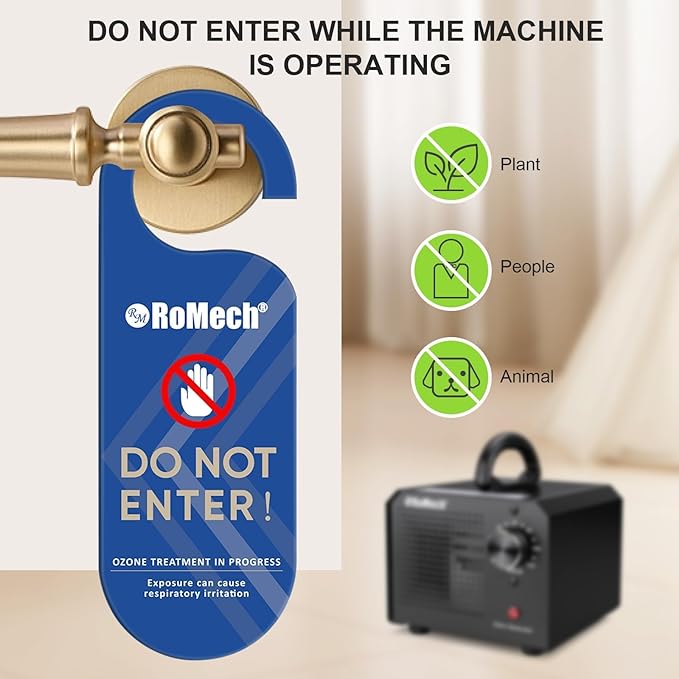 ROMECH Ozone Generator 65,000mg/h, High Capacity Ionizer Air Purifier Ozone Odor Eliminator for 6000sq.ft. Home, Car, Basement, Kitchen (Black)