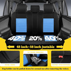 LINGVIDO Front Car Seat Covers, Faux Nappa Leather, Airbag Compatible and Waterproof Protectors for Sedans SUVs, Breathable Anti-Slip Interior for Commuters and Rideshare, Black/Light Blue