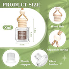 6 Pack Car Air Freshener for Women, Long Lasting Slow-Release Natural Essential Oil Scents Air Freshener Diffuser, Hanging Cute Car Accessories, Refined Auto Interior Decor Gift (8ml Each)