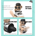 Car fragrance diffuser pilot air outlet cartoon rotating fan leaf perfume cute shape freshener with 2 fragrances (Teddy) 1 Count