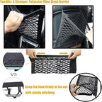 DYKESON Dog Car Net Barrier Pet Barrier with Car Mesh Organizer for Dog & Child, Safety Divider with Storage Pouch, Easy Install for Cars & SUVs