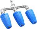 Triple Turbo Nozzle Pressure Washer, 3-in-1 Power Washer Turbo Nozzle with 1/4" Quick Connect, 360° Rotating Turbo Nozzle Tip- 4000 PSI, 4-6 GPM, 2.0 Orifice, Blue