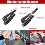AUTODECO Car Roadside Emergency Kit, Car Safety Kit Portable Vehicle Kits for Emergency with Jumper Cables, Tow Straps, Safety Hammer, Black