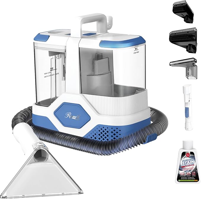 Rosewill Multi-Purpose Portable Carpet and Upholstery Cleaner, Powerful Suction 18 KPa Spot Cleaner, 600W Motor, Car and Auto Detailer, Stain/Spot Remover; Versatile Use: Carpet, Sofa, Pet Hair