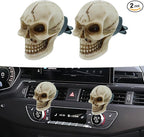 Skull Car Air Fresheners Cute Cool Funny Air Conditioning Vent Perfume Diffuser Decoration Interior Car Accessories 2 pcs
