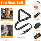 No Pull Dog Harness, Collar & Leash Set | Includes Dog Seat Belt, Collapsible Bowls & Poop Bag Dispenser. Ideal for Training, Walking, Hiking. Fits Small to Large Dogs(Black-S)