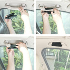 TFY Side Window Sun Visor for Car Roof Handles - Sun Glare and Heat Blocker for Driver or Passenger, Reduces Side Window Glare, Easy Installation and Storage (Black)