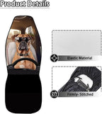 Boxer Dog Car Seat Cover Front Seats Only,Soft Bucket Seat Covers Decorative Saddle Blanket Cushion Cover Universal Fits Most Vehicles,Trucks,SUVs,Vans