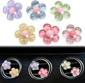 6Pcs Multicolor Pentapetal Flower Car Accessories for Women, Flower Cars Air Vent Clips Air Conditioner Outlet Decoration Car Interior Decor Charm, Air Fresheners Interior Accessories