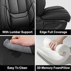 Fit for 98% of Mercedes Benz Car Seat Covers, Premium Nappa Leather Seat Cover, Fully Wrapped Protect Modern Style Seat Cover (2-Seat Standard, Classic Black)