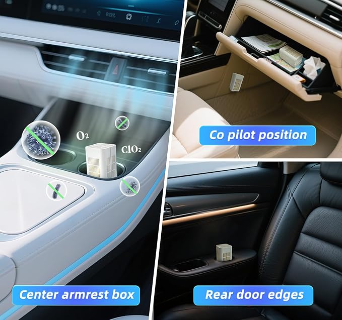 Strongest Fridge Deodorizer, Up to Twice More Effective than Activated Charcoal, Fragrance-Free and Lasts Up to 12 Months No Replacement. Perfect for Fridge, Cars, and Other Small Spaces.