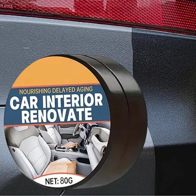 Interior Auto Repair Compound, Car Trim Renovation Paste, Gentle Car Dashboard and Door Panel Restorer, Steering Wheel and Armrest Cleaner Tool, Leather Seat Renovation Paste with Easy Application