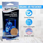 Super Sheet, Organic Under the Seat Car Air Freshener, Long Lasting Fragrance (Midnight Ice, 6 Packs)