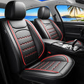CX-3 Car Seat Covers Fit for Mazda CX-3 2016-2021, Full Coverage Premium Leather Waterproof Breathable Seat Covers, Automotive Seat Protectors, Airbag Compatible(Full Set Seats, Black & Red)