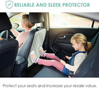 FH Group Faux Leather Back Seat Kick Protectors – 2 Pack Diamond Stitched Back Seat Protector for Driver and Passenger Seat, Waterproof, Easy to Clean