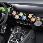 Cute Daisy Air Vent Clips, 6 Pcs Flower Air Fresheners Vent Clips Diffuser Vent Clip Charm Car Decoration for Women Cute Car Interior Decor Accessories +Sunflower Mask Hook