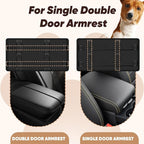 QUMY Dog Car Seats for Small Dogs Up to 11lbs, Portable Center Console Dog Booster Seat, Multi-Purpose Puppy CarSeat with Adjustable Safety Belt, Travel Pet Car Carriers for Small Dogs and Cat, Khaki