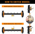 Undercarriage Pressure Washer Attachment, Siebwin 16" Dual-Function Water Broom for Pressure Washer Undercarriage Cleaner with 3 Pieces Extension Wand, 4000 PSI, Orange
