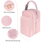 Breastmilk Cooler Travel bag with Ice Pack,Portable Breastmilk Cooler Bag with Buckle Handle,Insulated Breastmilk Storage Bag Cooler,Pink