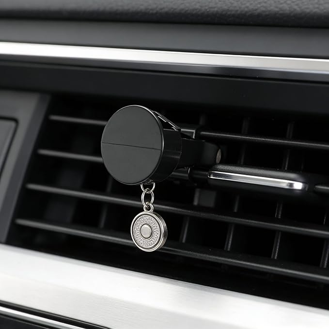 100pcs Air Outlet Clip Vent Clips, Automatic Air Freshener Car Air Conditioner Clips for Home Air Vent Clips Sublimation Air Fresheners Blanks (Black)