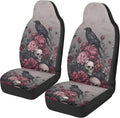 Halloween Crow Car Seat Covers Set of 2 Universal Vehicle Front Seats Interior Protector Easy to Install Interior Protection Suitable Fits Most Cars Auto SUV Sedan Truck