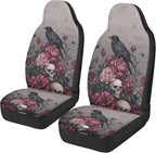 Halloween Crow Car Seat Covers Set of 2 Universal Vehicle Front Seats Interior Protector Easy to Install Interior Protection Suitable Fits Most Cars Auto SUV Sedan Truck