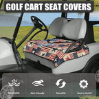 Biyejit Golf Cart Seat Covers with 4 Pockets Golf Cart Seat Towel Blanket Fits 2-Seat Golf Carts, Golf Cart Accessories