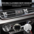 2PCS Car Air Vent Clips, Dual Butterfly Diamond Car Air Conditioner Outlet Vent Clip, Cute Car Diffuser Perfume Clip, Car Air Freshener Decor Accessories for Women Girl (Gray, Style 1)