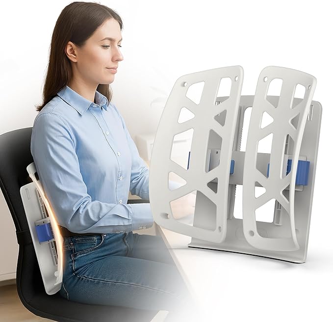 COMFIER Back Support for Office Chair, Lumbar Support with Up & Down Adjustment,Ergonomic Support Pillow for Office Chair, Gifts for Mom Dad Women Men