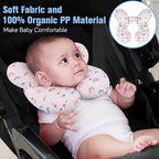 KAKIBLIN Baby Travel Pillow,Upgraded Baby Neck Pillows for Car Seat,Baby Support Pillow,Infant Neck Pillow for Toddler Head and Neck,Newborn Head Support for Car Seat,Pushchair (Rainbow)