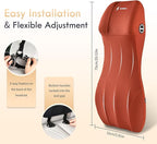 FLORICH 2-in-1 Lumbar Support with Headrest Pillow for Car Ergonomic Memory Foam Car Seat Back Cushion Integrated Lumbar Pillow with Car Neck Pillow for Driving Seat Relief Back Sciatica Pain, Red