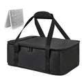 Bodaon Insulated Casserole Carrier Bag, Fits 9x13 and 11x15 Inch Baking Dish with Lid, Casserole Carriers for Hot or Cold Food for Transport, Thermal Lasagna Potluck Warmer Travel Tote, Black