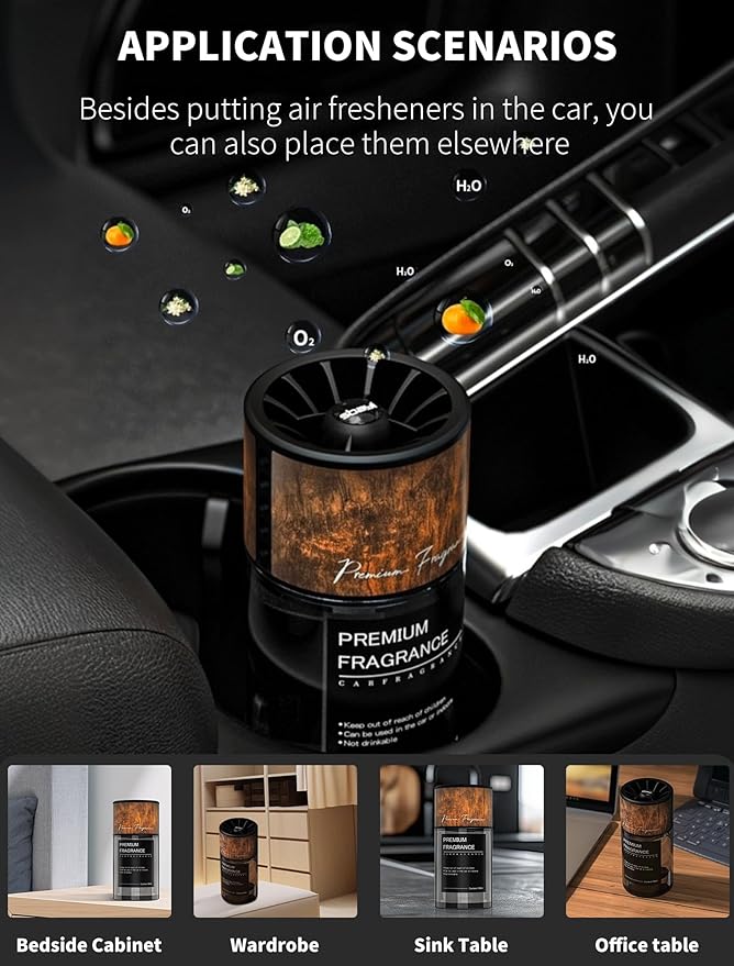 Kwak's Long Lasting Car Air Freshener - Aromatherapy for Car, Office,Home,160ML Natural Scents Air Fresheners for Men or Women(Black, Ocean)