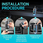 Featwell Car Air Freshener, Air Freshener Diffuser Three Adjustable Modes, Aromatherapy Machine Rechargeable (Grey)