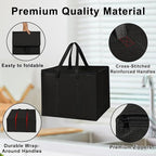 2 I 4 Pack Insulated Reusable Grocery Shopping Bags with zippered top,Food Delivery Bag,Collapsible Cooler Bag