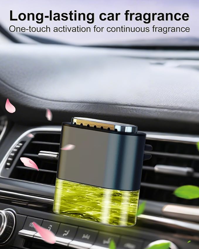 Car air freshener, Long-Lasting Fragrance with Essential Oils, Equipped with 2 Fragrance Sticks, car Vent Clip, Essential Oil Aromatherapy Diffuser Suitable for Men and Women, Cologne
