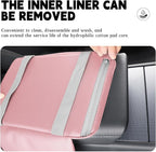 Car Armrest Cover Pad - Nappa Leather Car Center Console Cover with Breathable Holes, Non-Slip Auto Arm Rest Cushion, Universal Car Interior Accessories Fit forTesla Model Y (Pink)