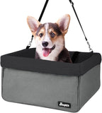 JESPET & GOOPAWS Dog Booster Seats for Cars, Portable Dog Car Seat Travel Carrier with Seat Belt for 24lbs Pets