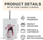 Pink Western Cowgirl Car Air Freshener 4 Pcs, Retro Coquette Pink Bow Cowgirl Boots Horse Air Freshener Hanging for Cars Books Closet Drawer, Cute Girly Car Accessories for Women Girls
