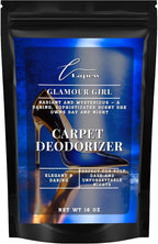Lapew Glamour Girl Carpet Deodorizer Powder - Pet Safe Freshener for Vacuuming | Scented Odor Eliminator for Home | 16 oz
