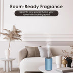 Waterless Essential Oil Diffuser, 7 Colors LED Light, Battery Powered Mini Scent Air Machine, Aromatherapy Mist Diffuser for Home Room Car Office (Blue)