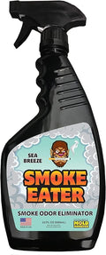 Smoke Eater Odor Eliminator Spray, Sea Breeze, 22 oz — Breaks Down Smoke Odor at the Molecular Level — Works on Fabric, Cars, Furniture — Made in USA