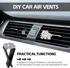 Wuyaoyao 60PCS Metal Car Air Vent Clips, 9mm Square Head Car Vent Clips, Automotive Air Freshener Clips Replacement, Vehicle Air Conditioner Outlet Clips Universal for Car Office Home