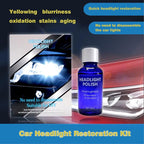 Ceramic Headlight Restoration Kit, Ceramic Headlight Coating with 30ML Repair Liquidfor Repair Headlight Yellowing, Haze, Oxidation, Scrashes