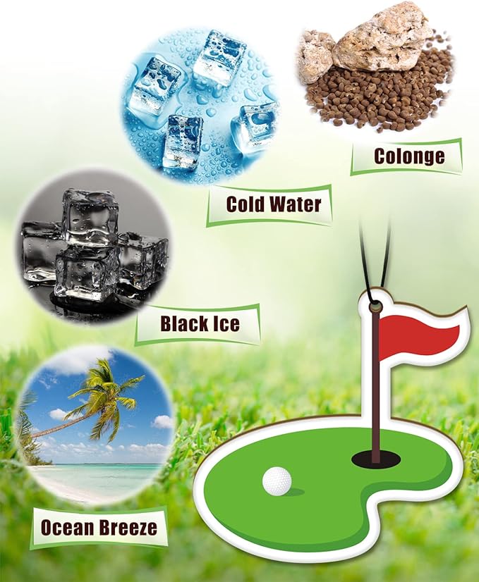 Golf Car Air Fresheners Hanging Accessories Slice Scented perfume air freshener Interior Room Decor for golf lover Pendant Golf gifts for men